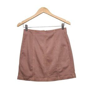 Kendall & Kylie Skirt Size 27 Dusty Rose Stretch Denim Mini  Back Zip